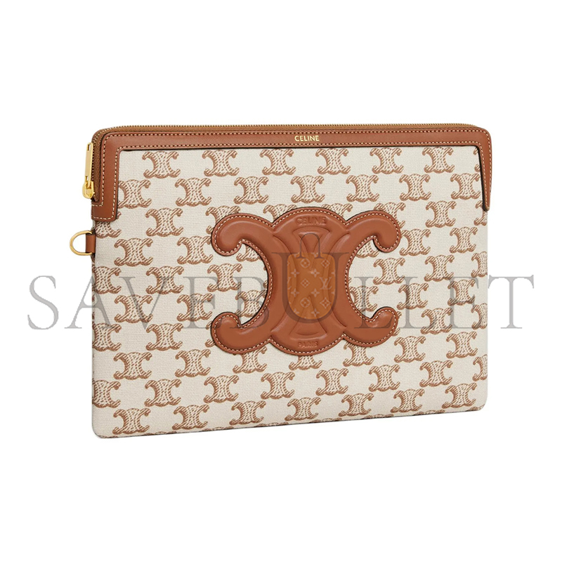 CELINE SMALL POUCH WITH STRAP CUIR TRIOMPHE 10J502FCU.01BC (25*17.5*1cm)